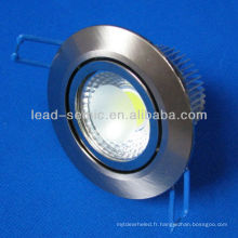 Chine fabricant nouvelle arrivée ronde blanc aluminium coquille haute lumière nouvelle luminosité montée en surface LED COB downlight